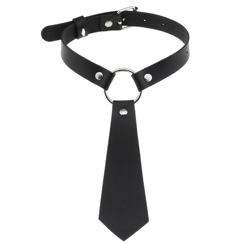 Bullet 69 - Bow Tie Ring Halsband - Schwarz/Schwarz